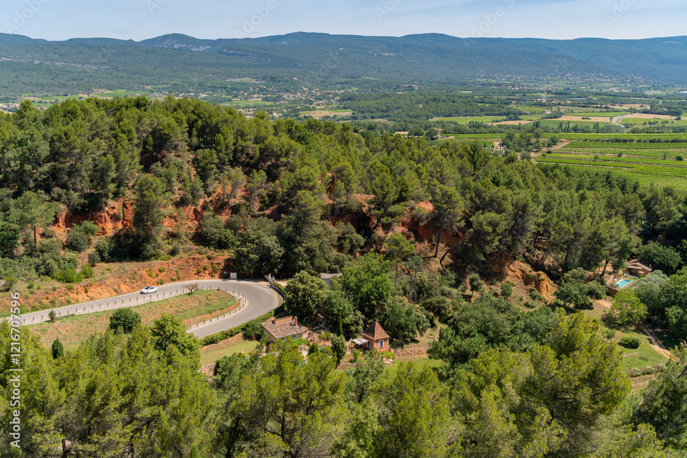 Fototapeta premium Around Roussillon in France