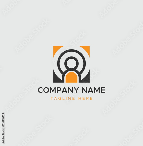 podcast logo with vector template design