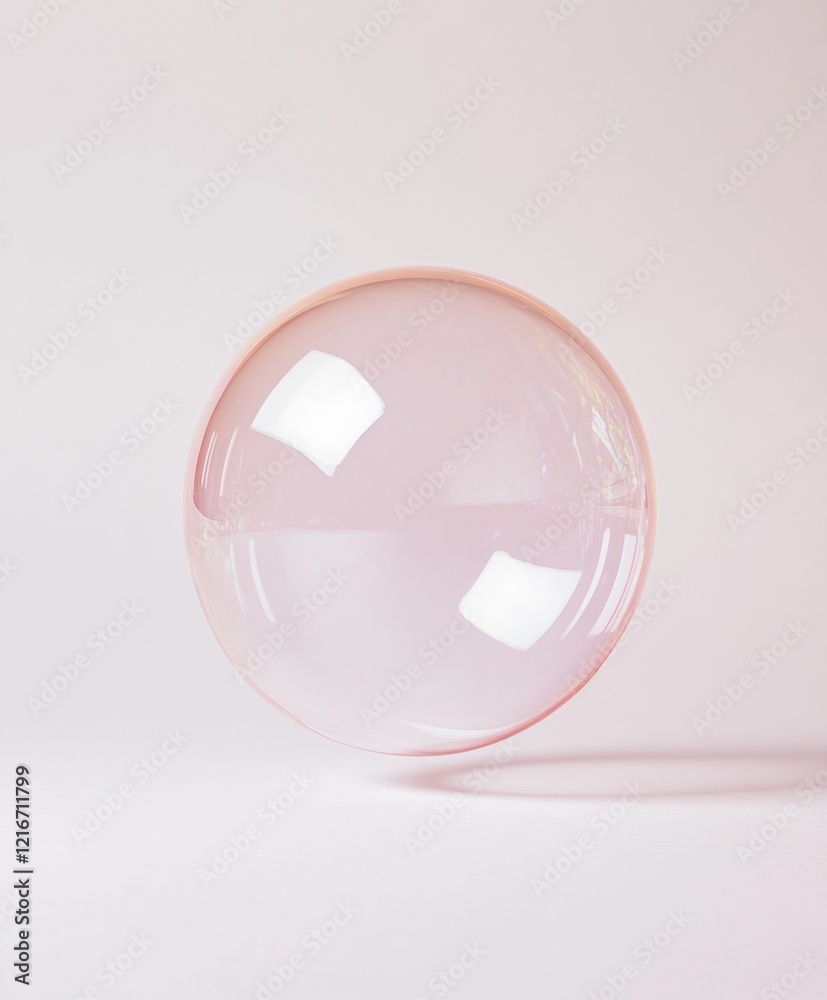 Obraz premium Pastel Easter Reflection Translucent Bubble Art with Subtle Egg Patterns - Springtime Marketing and Event Design for Contemporary Seasonal Promotions