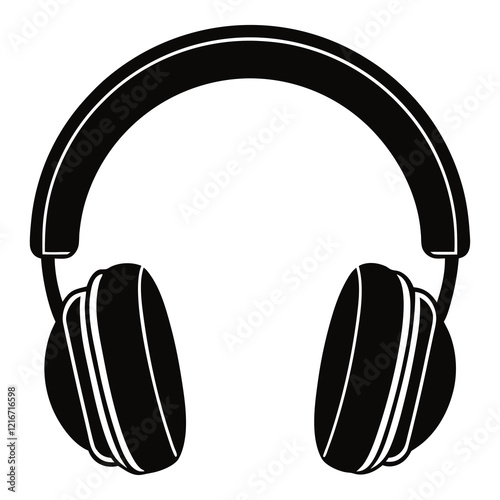 headphone vector isolated on white background