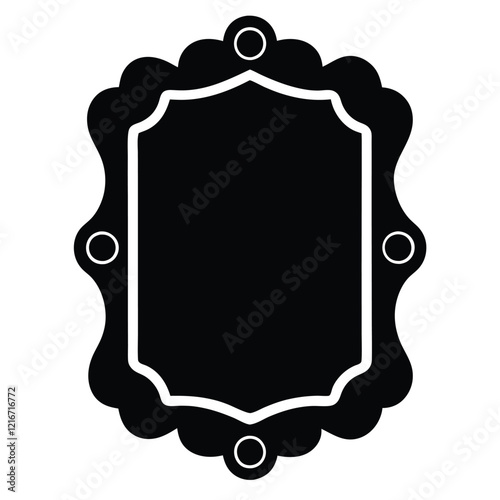 picture frame silhouette vector art illustration