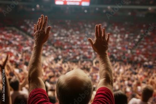 Dynamic Cultural Unity Visual Hands Raised in Support at Vibrant Rally - Engaging Social Movements and Community Advocacy for Modern Campaign Marketing photo