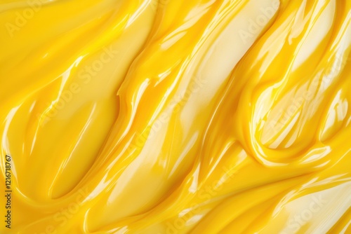 Deliciously creamy mayonnaise spread beautifully on a clean white background showcasing its rich texture and shine