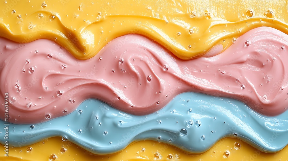 Abstract colorful swirls of creamy texture. Abstract colorful swirls of creamy texture.