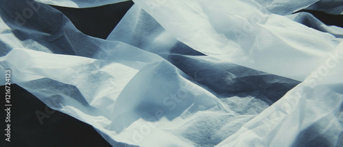 Wallpaper Mural Exploring the delicate transparency and texture of rice paper in various folds Torontodigital.ca