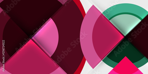 Target circle geometric abstract shapes. Vector Illustration For Wallpaper, Banner, Background, Card, Book Illustration, landing page