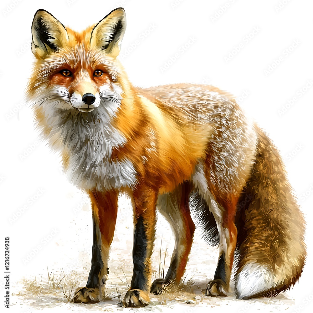 Fototapeta premium Majestic Red Fox in a Wildlife Setting.