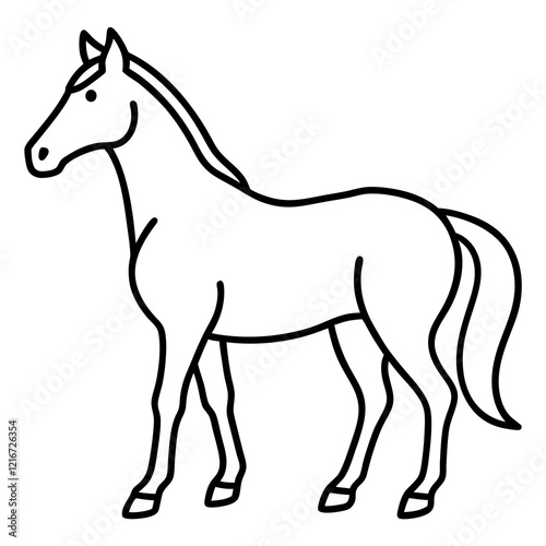 Wallpaper Mural horse line art vector Torontodigital.ca