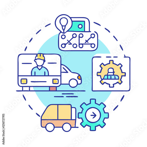 fleet management icon, fleet management vector illustration-simple illustration of fleet management, perfect for fleet management logos and icons