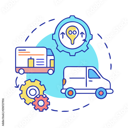 fleet management icon, fleet management vector illustration-simple illustration of fleet management, perfect for fleet management logos and icons