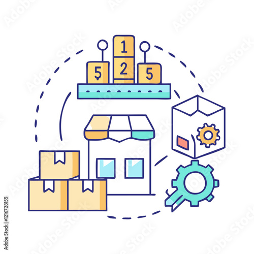 fulfillment center icon, fulfillment center vector illustration-simple illustration of fulfillment center, perfect for fulfillment center logos and icons