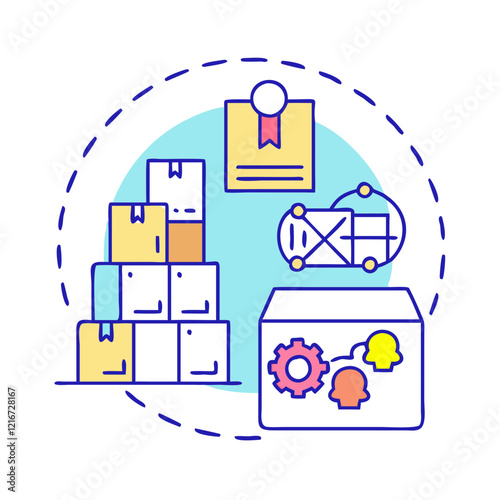 fulfillment center icon, fulfillment center vector illustration-simple illustration of fulfillment center, perfect for fulfillment center logos and icons