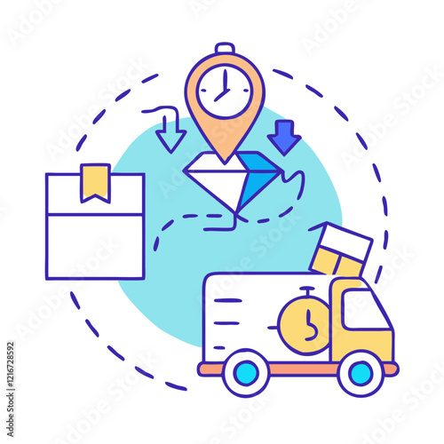 last mile delivery icon, last mile delivery vector illustration-simple illustration of last mile delivery, perfect for last mile delivery logos and icons