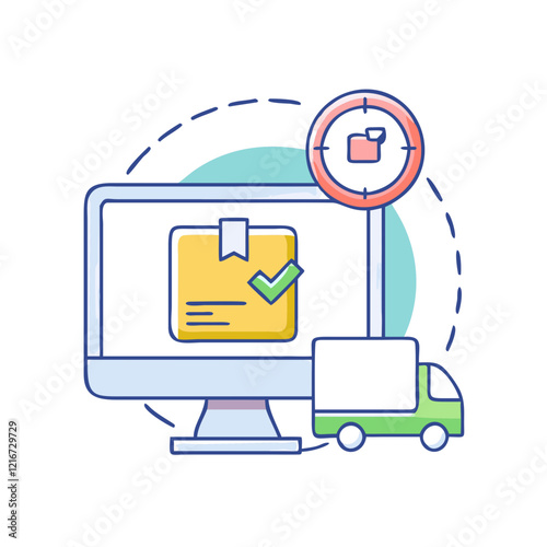 order dispatch icon, order dispatch vector illustration-simple illustration of order dispatch, perfect for order dispatch logos and icons