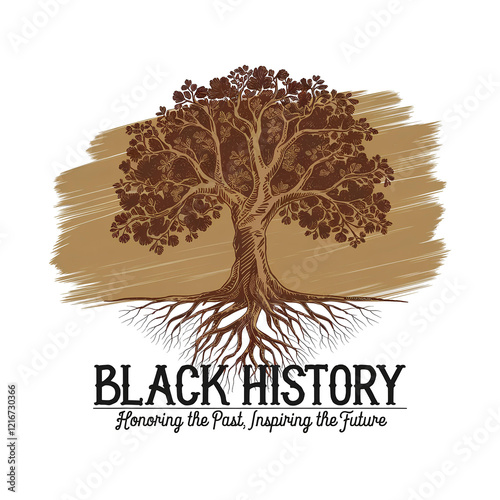 Black History Month PNG, Tree PNG Graphcis Design photo