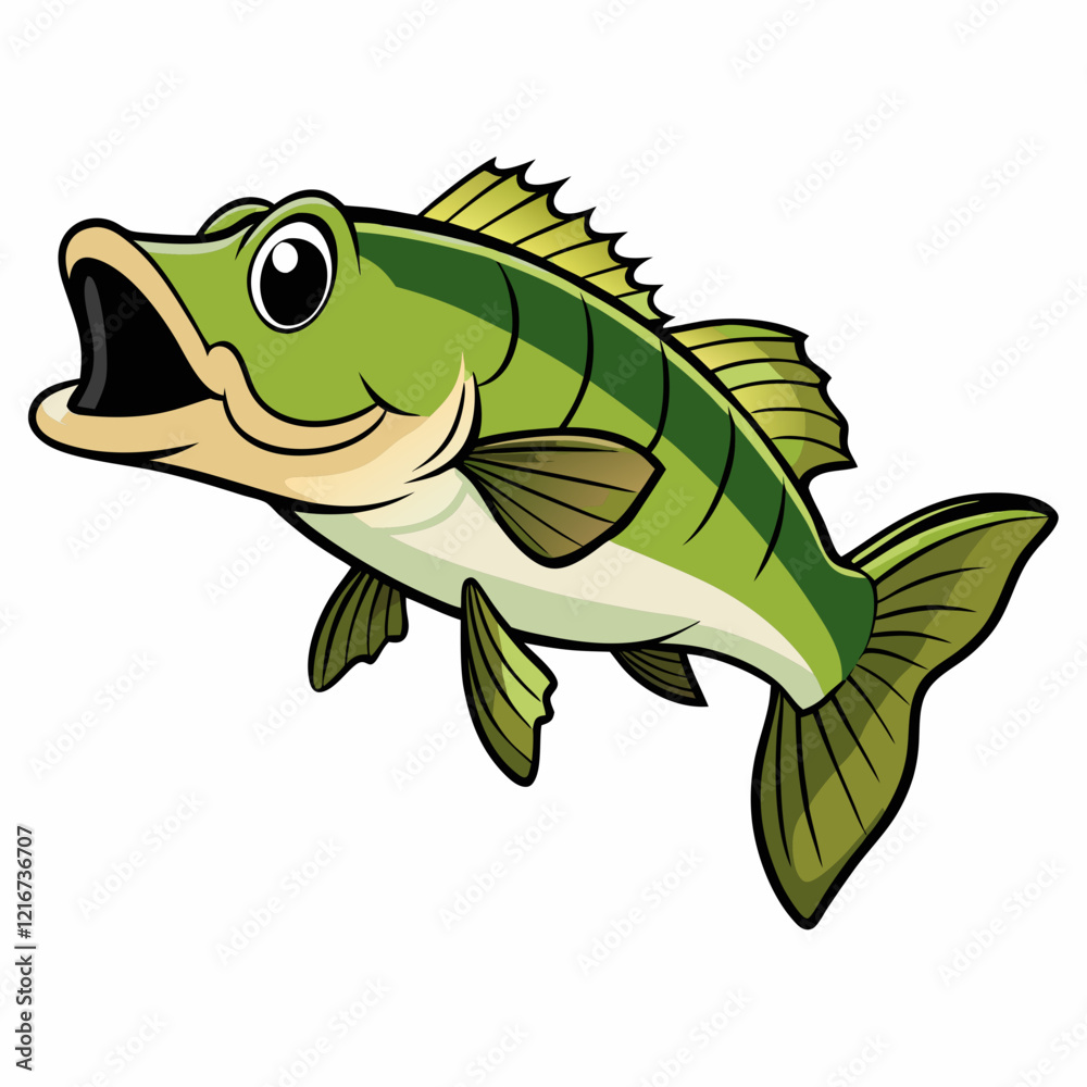 Obraz premium illustration of a cartoon fish