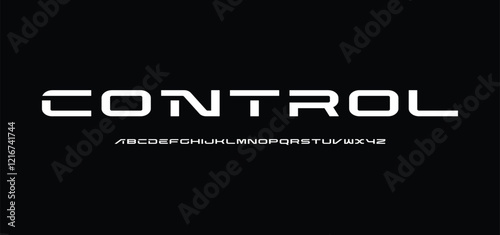 Technology font, digital cyber alphabet made future space style, bold letters A, B, C, D, E, F, G, H, I, J, K, L, M, N, O, P, Q, R, S, T, U, V, W, X, Y, Z and numerals 0, 1, 2, 3, 4, 5, 6, 7, 8, 9
