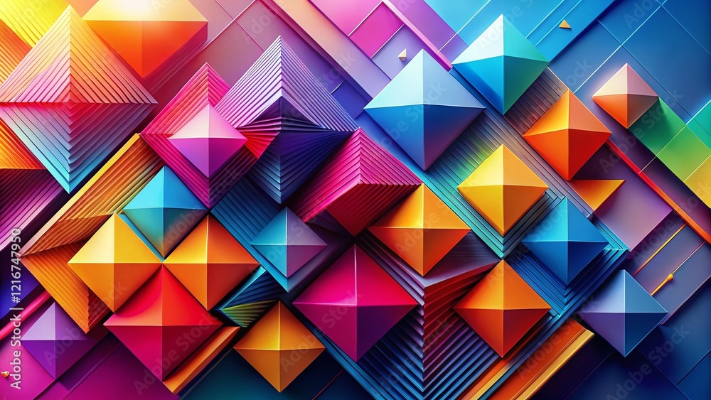Fototapeta premium Abstract Geometric Background with Copy Space for Text - Left Alignment Design
