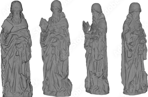 sketch vector illustration of classical vintage greek roman thinker philosopher statue ethnic