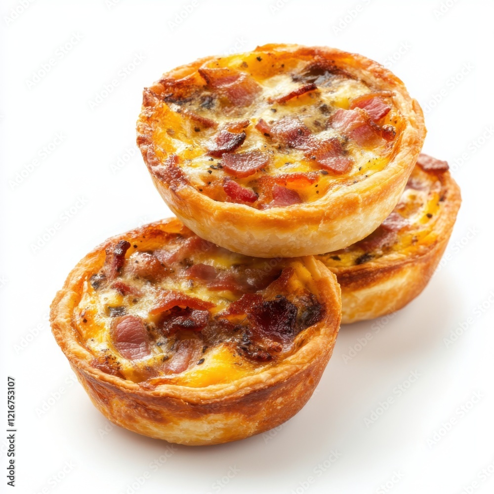 Bite-sized quiches packed with smoky bacon Bite-sized quiches packed with smoky bacon