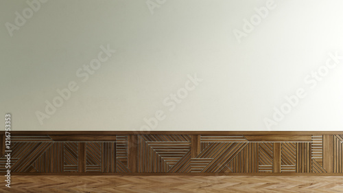 Large luxury modern bright interiors Living room mockup illustration 3D rendering image