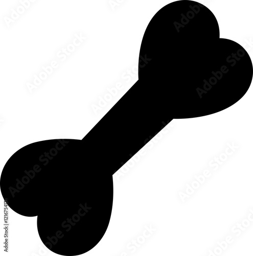 Bone silhouette icon. Human anatomy icon isolated on transparent background. Bone sign illustration pictogram. Skeleton business effect concept for app and website.