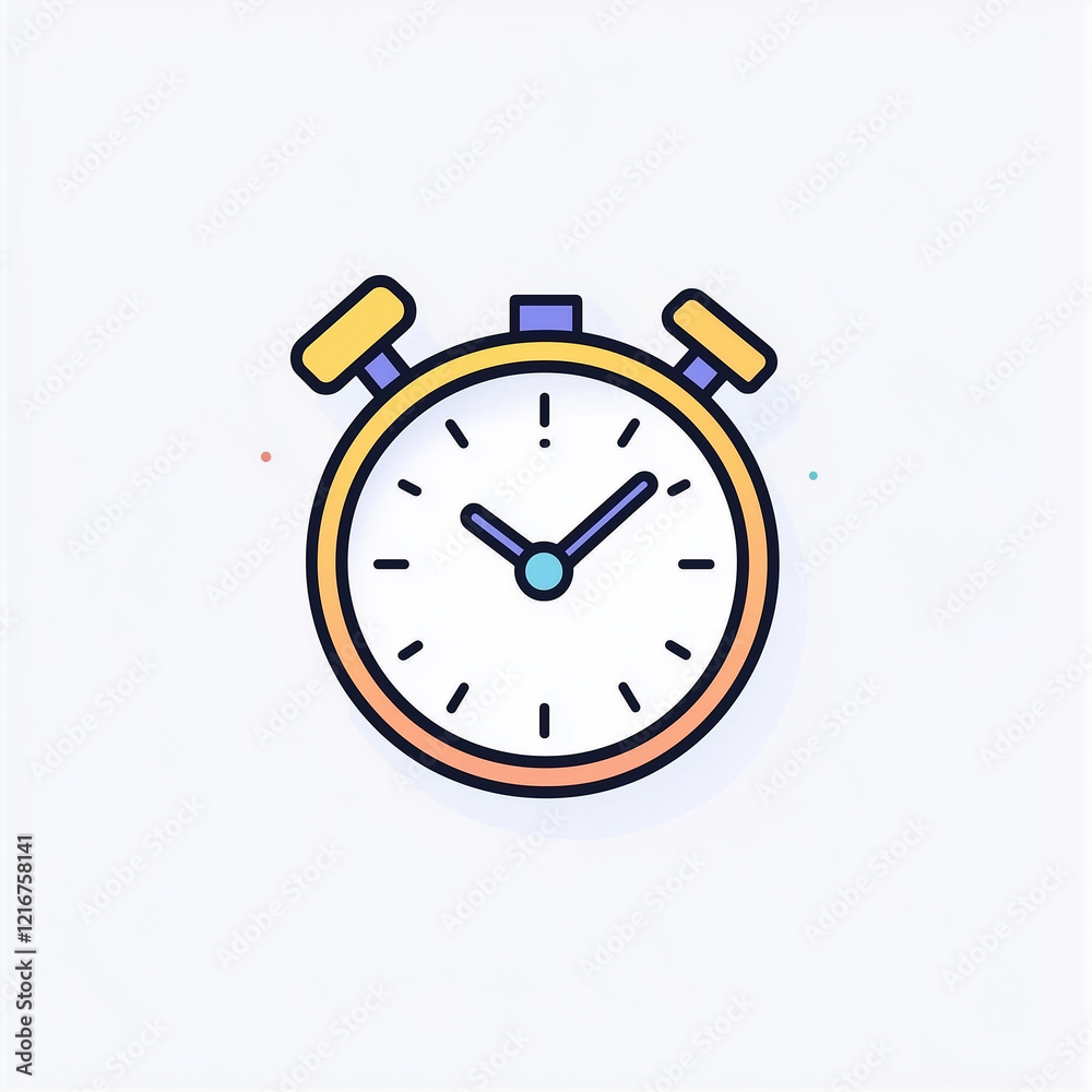 Illustration of a stopwatch on a clean background Illustration of a stopwatch on a clean background