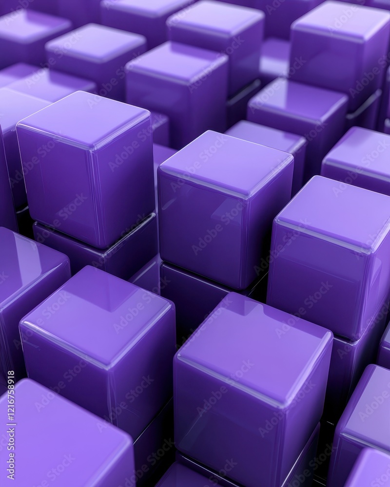Abstract Purple Cubes Background 3D Shiny Blocks Texture Geometric Pattern Design Abstract Purple Cubes Background 3D Shiny Blocks Texture Geometric Pattern Design