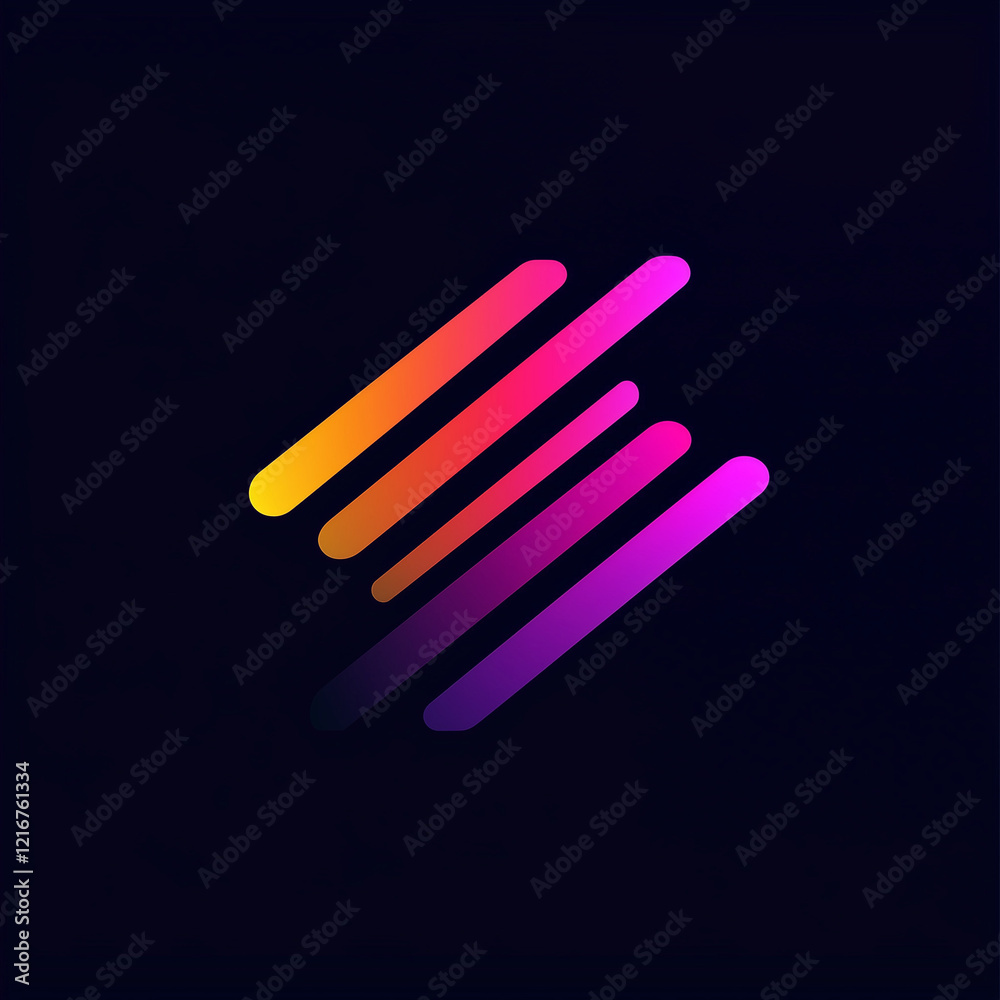 Colorful abstract lines on dark background Colorful abstract lines on dark background