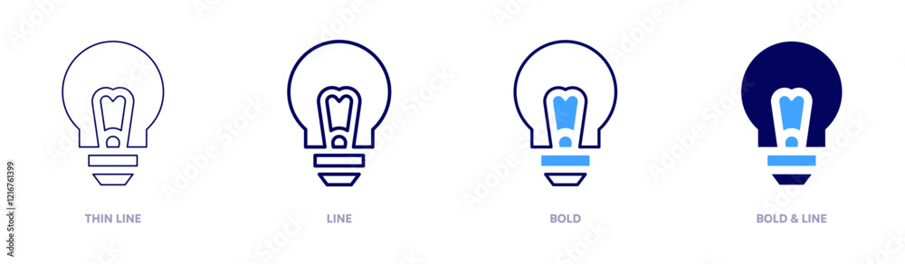Science idea icon in 4 different styles. Thin Line, Line, Bold, and Bold Line. Duotone style. Editable stroke Science idea icon in 4 different styles. Thin Line, Line, Bold, and Bold Line. Duotone style. Editable stroke