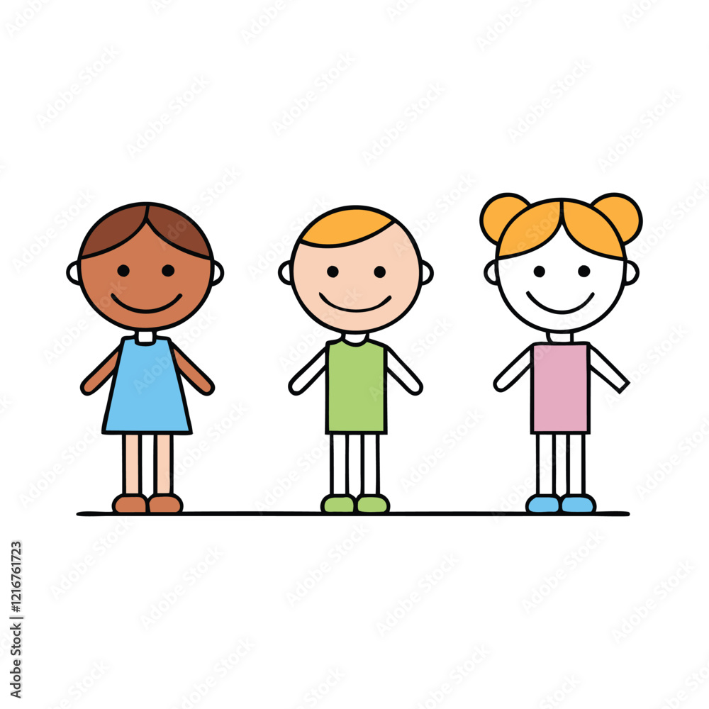 A group of stick-figures of different races standing together, holding hands, symbolizing unity, peace, and the commitment to racial equality and inclusivity for all. A group of stick-figures of different races standing together, holding hands, symbolizing unity, peace, and the commitment to racial equality and inclusivity for all.
