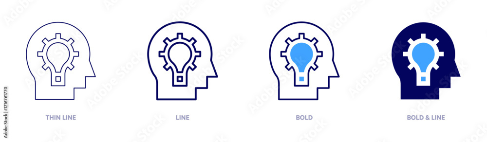 Style idea icon in 4 different styles. Thin Line, Line, Bold, and Bold Line. Duotone style. Editable stroke Style idea icon in 4 different styles. Thin Line, Line, Bold, and Bold Line. Duotone style. Editable stroke
