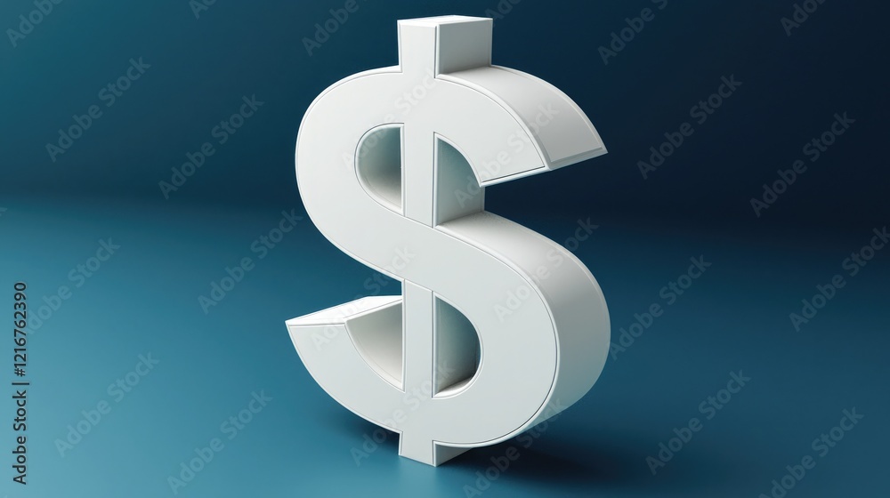 A representation of a dollar sign highlighting financial success and wealth in a modern context. A representation of a dollar sign highlighting financial success and wealth in a modern context.