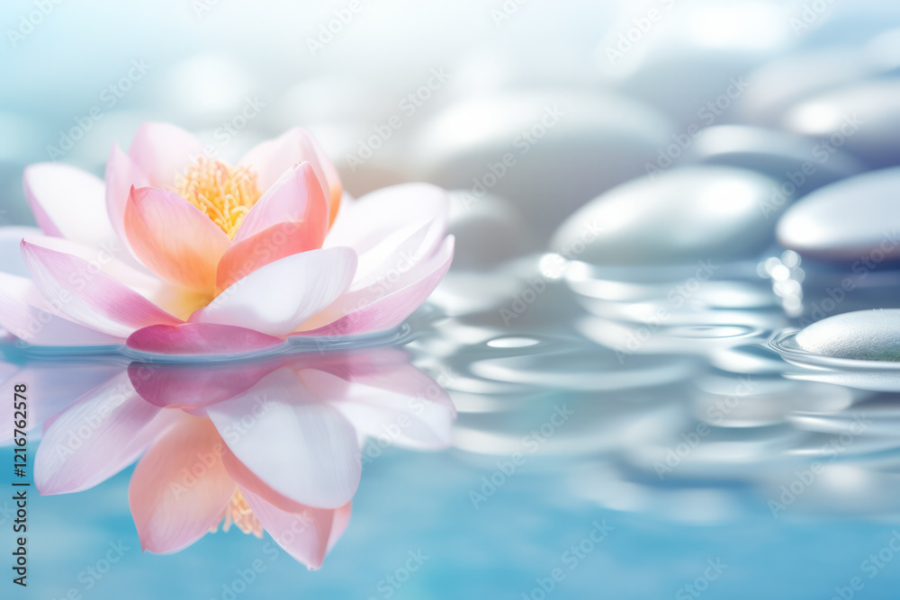Pebble Water Flowers Tranquil Peaceful Nature Serene Scene Pebble Water Flowers Tranquil Peaceful Nature Serene Scene