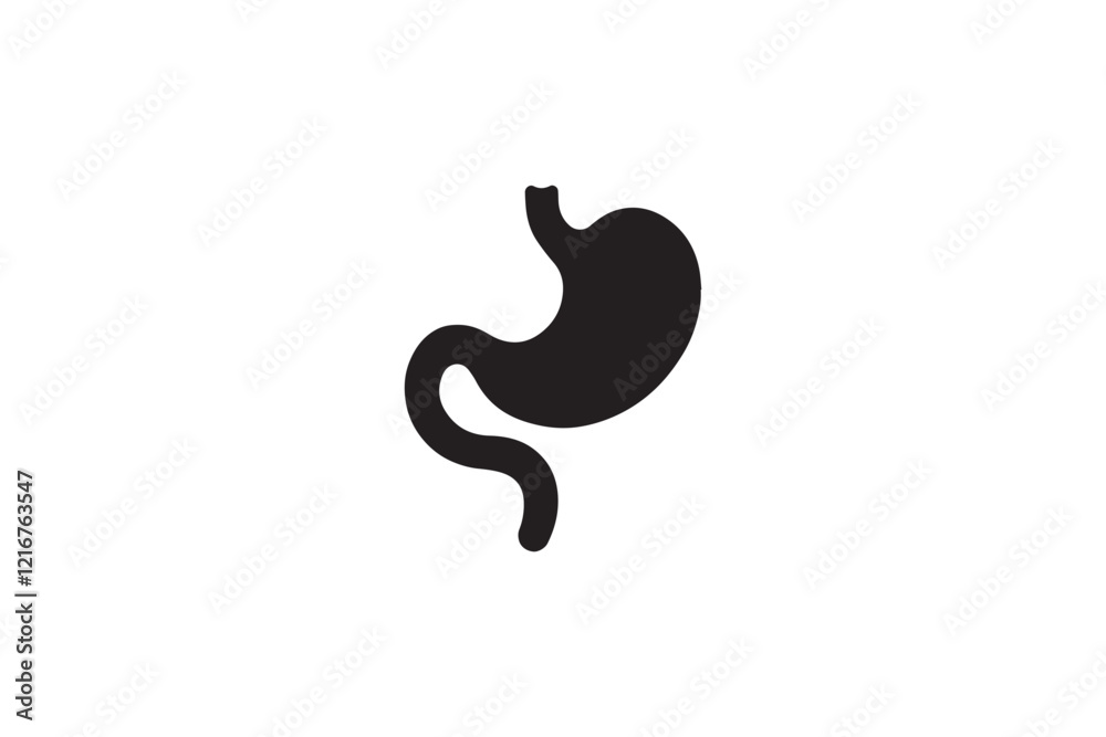 simple and subtle vector silhouette of a stomach in black and white, set against a white background.
simple and subtle vector silhouette of a stomach in black and white, set against a white background.