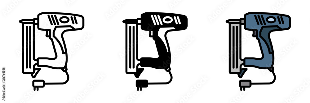 Nail gun is a pneumatic or electric tool for driving nails quickly and efficiently into materials. Nail gun is a pneumatic or electric tool for driving nails quickly and efficiently into materials.