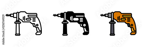 Drill is a power tool used for creating holes or driving screws into various materials with precision.