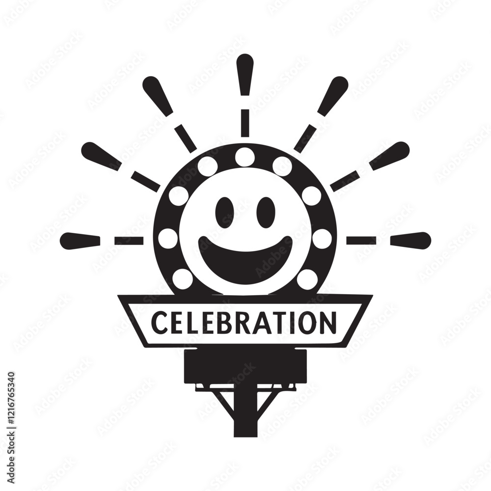 Celebration Marquee Light vector, silhouette, illustration Celebration Marquee Light vector, silhouette, illustration
