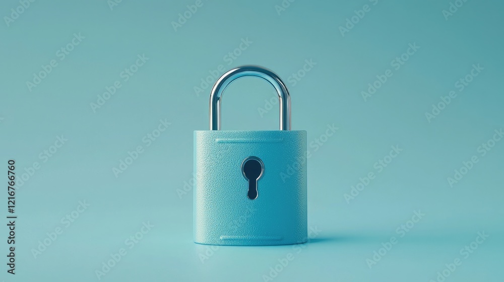 A modern padlock with a sleek design set against a soft blue background, symbolizing security and protection. A modern padlock with a sleek design set against a soft blue background, symbolizing security and protection.