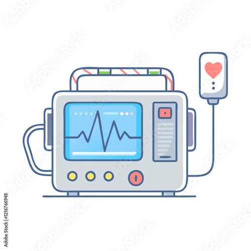 defibrillator icon, defibrillator vector illustration-simple illustration of defibrillator, perfect for defibrillator logos and icons