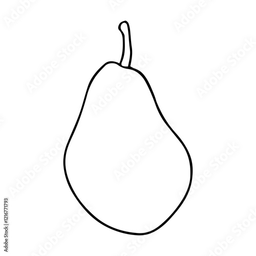 pear outline vector illustration