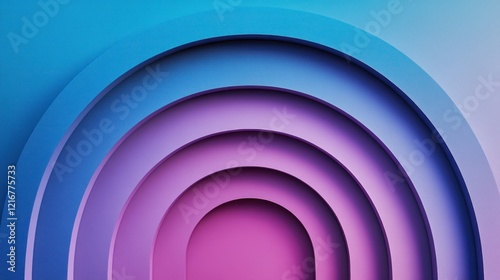 Abstract Colorful Concentric Circles Gradient Background Design