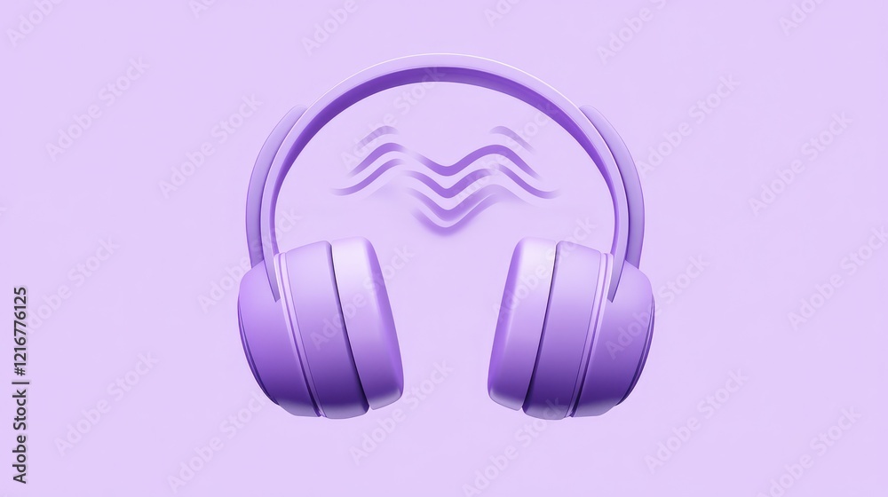 Stylish purple headphones on soft pastel background, perfect for music lovers and audiophiles seeking modern design. Stylish purple headphones on soft pastel background, perfect for music lovers and audiophiles seeking modern design.