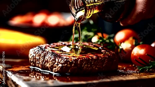Steak with Oil Dressing