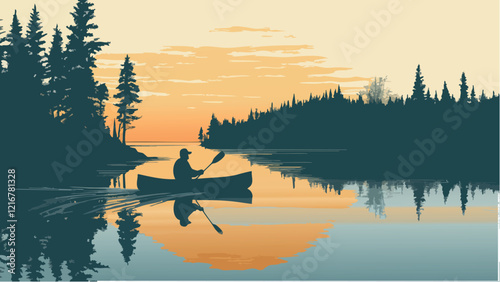 A Quiet Paddle in Minnesota's Boundary Waters.eps