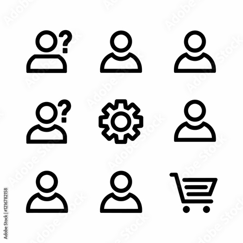 Vector Icons Collection.Essential Vector Icons.