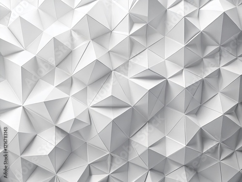 Abstract White Monochrome Geometric Background for Brochure, Website, Flyer, Certificate, Presentation, Landing Page Design