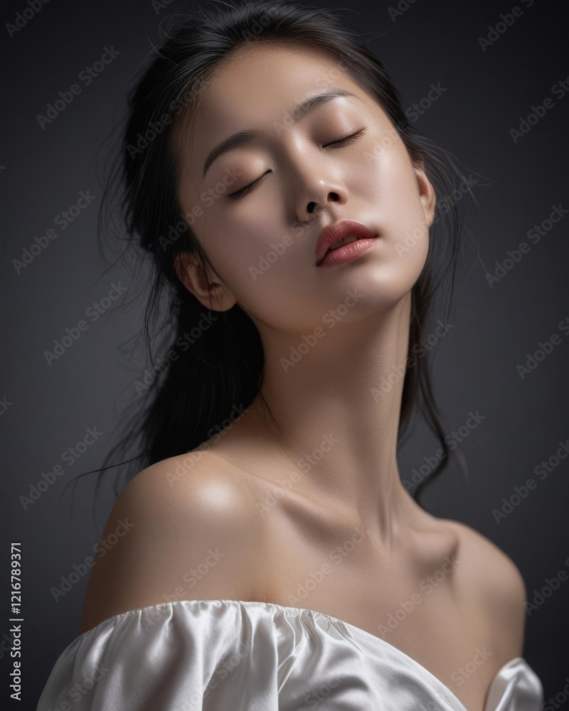Naklejka premium Soft Expression with Silky Drapery
