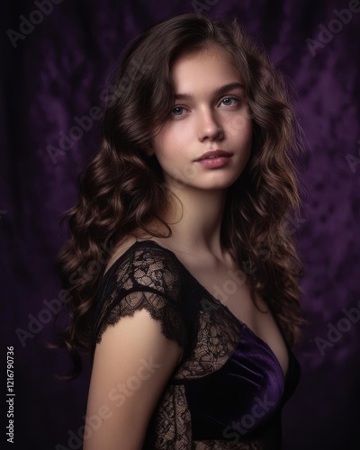 Lace Elegance with Wavy Hair