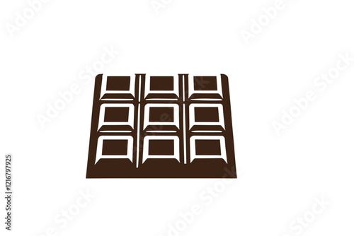 simple and unobtrusive chocolate bar  vector silhouette illustration isolated in white background